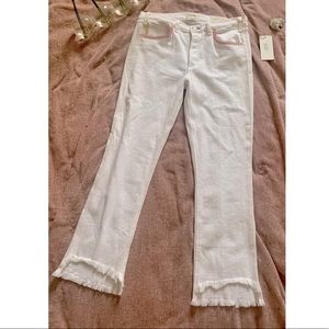 NWT / McGuire / White Denim Cropped / Designer Jeans
